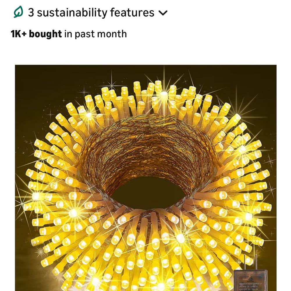 1000 LED String Outdoor Lights Knonew
